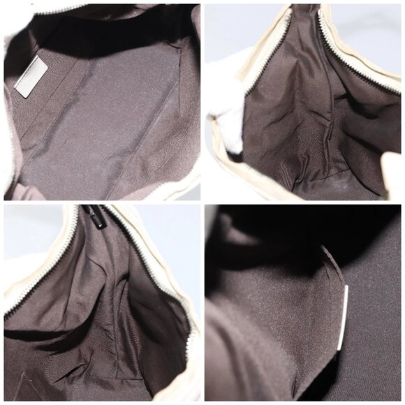 GUCCI GG Canvas Shoulder Bag Suede White Silver 000 0602 Auth am10075 - Picture 16 of 16